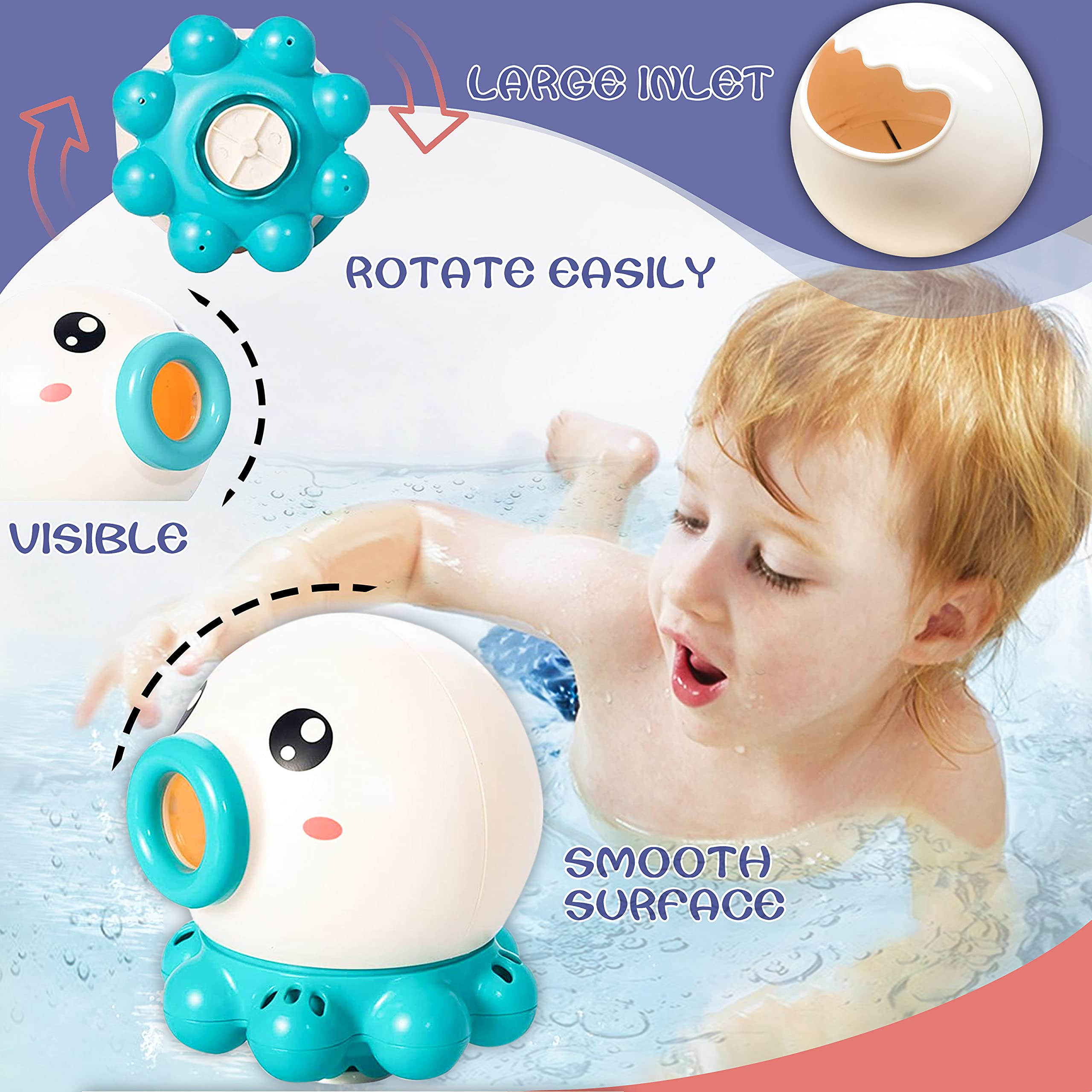Octopus Fountain Bath Toy Water Jet Water Spray Toy