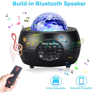 LED Night Light Starry Sky Projector with Bluetooth Wireless Speaker