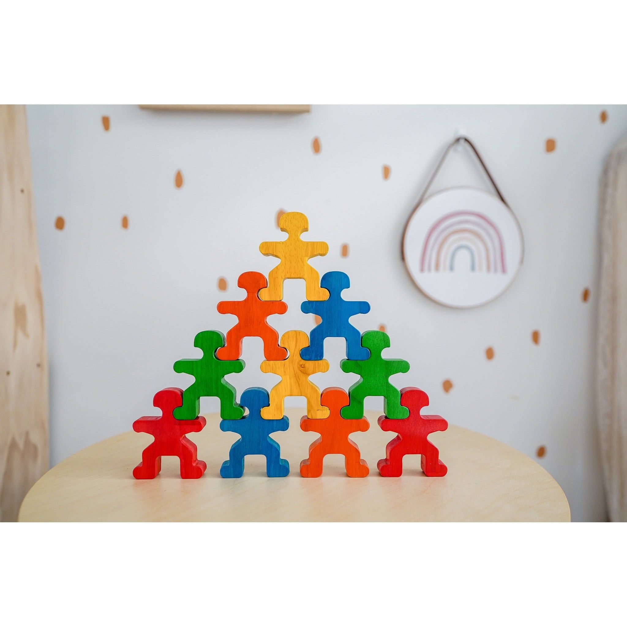 QToys Rainbow People Wooden Toy
