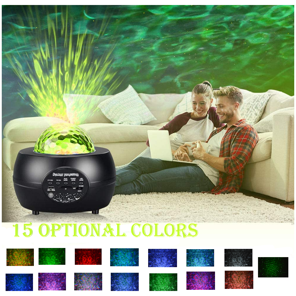 LED Night Light Starry Sky Projector with Bluetooth Wireless Speaker