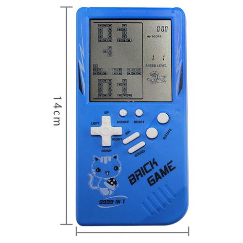 Retro Childhood Tetris Handheld Game Player Blue