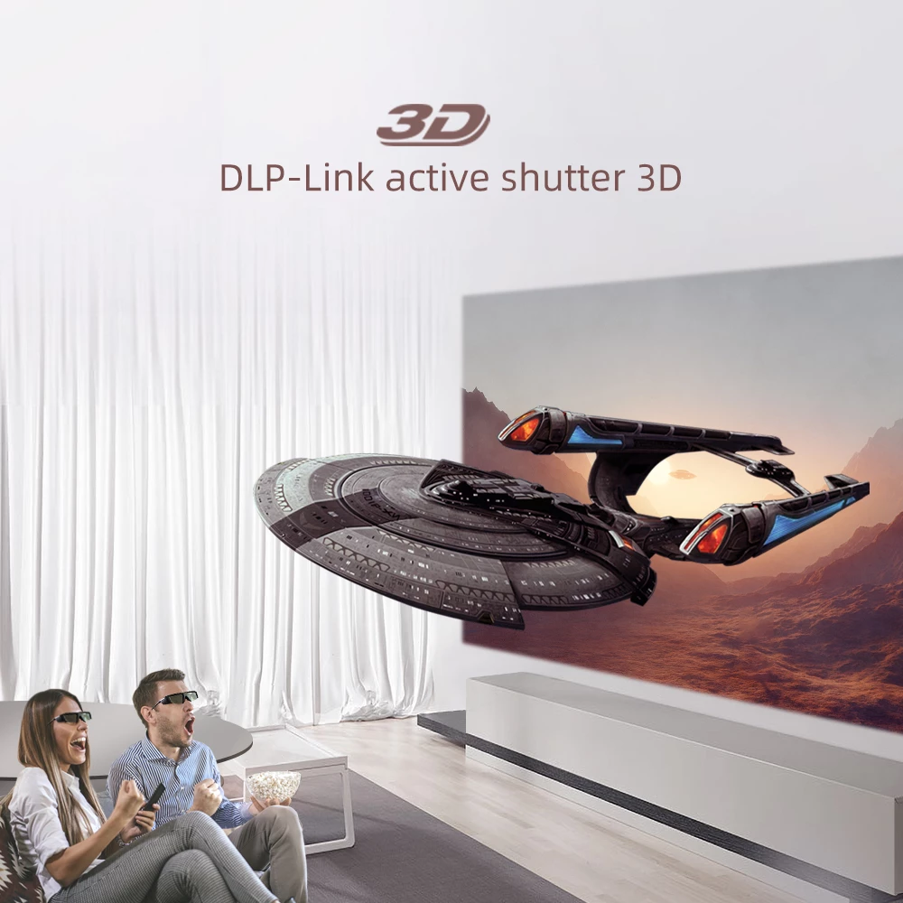 3D Glass for DLP 3D Projector UFO U50 P12 R19 DLP-Link Active Shutter