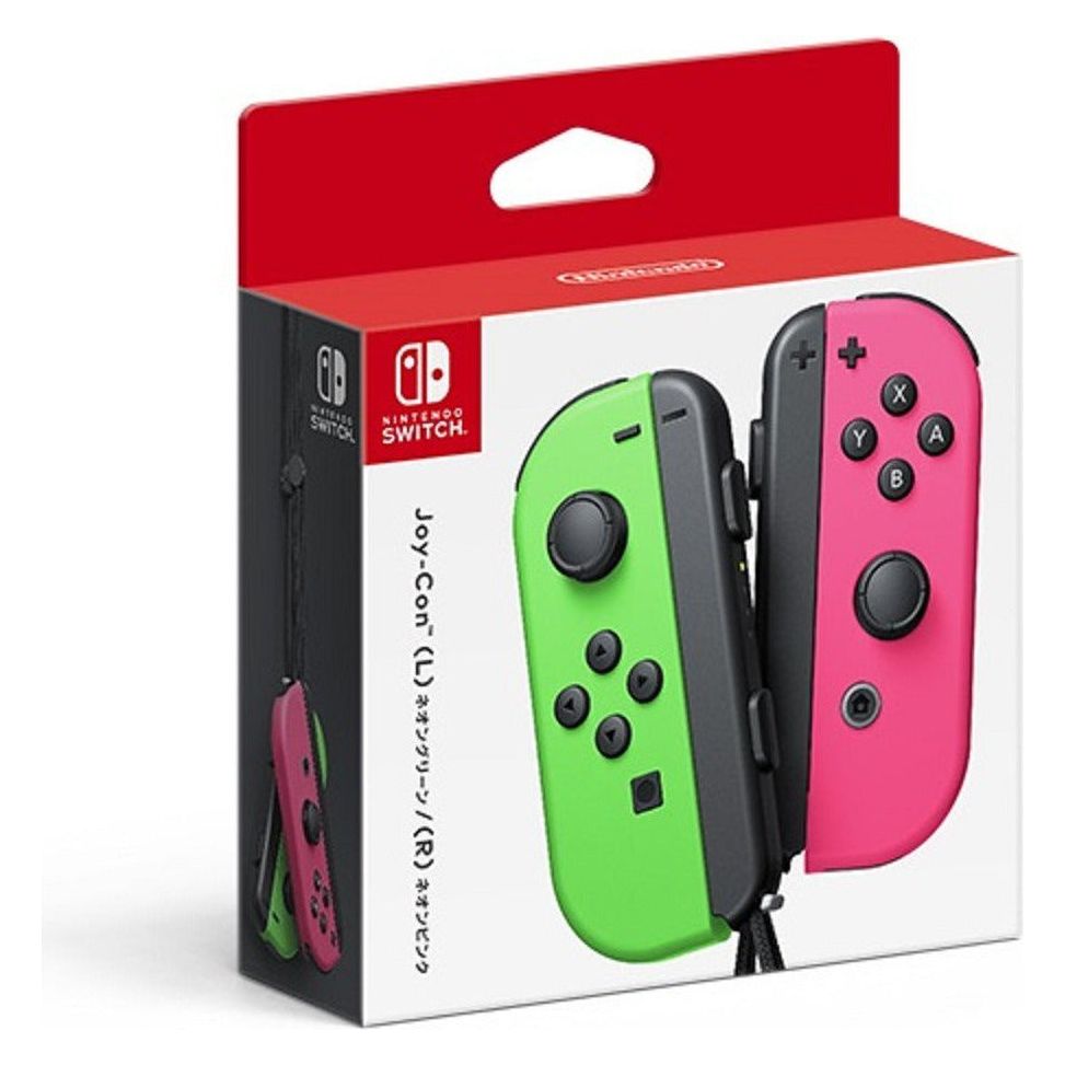 Nintendo Official Switch Joy-Con Pair - Neon Green/Neon Pink